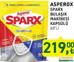 ASPEROX SPARX BULAŞIK MAKİNESİ TABLETİ/KAPSÜLÜ 60'LI ASPEROX SPARX BULAŞIK MAKİNESİ TABLETİ/KAPSÜLÜ 60'LI